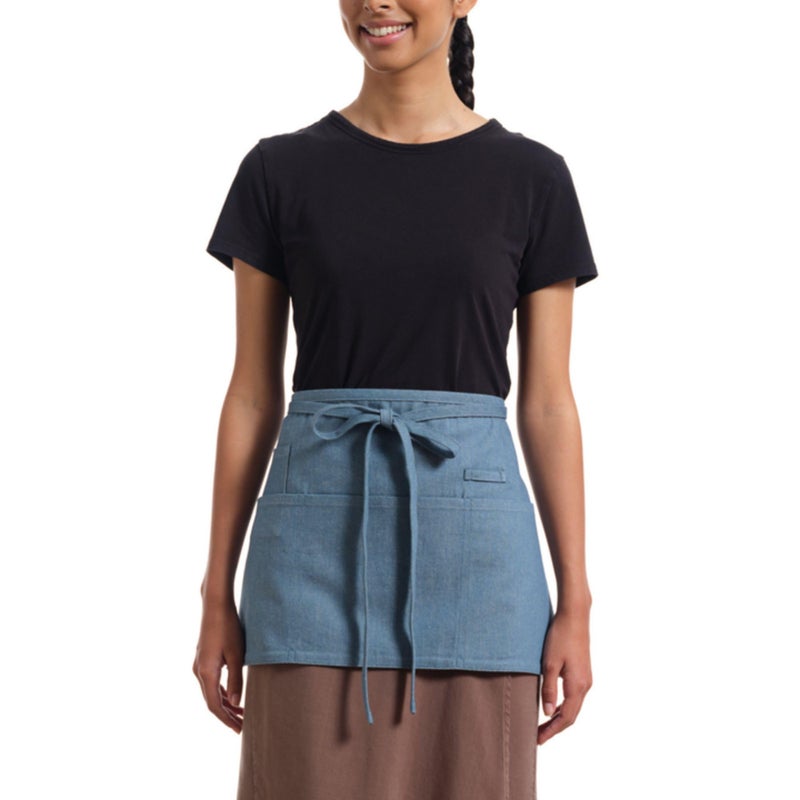 MEEMA Waist Apron with 3 Pockets | Waitress Apron | Waitress Apron with Pockets | Half Aprons With Pockets | Server Aprons Women - Image 1